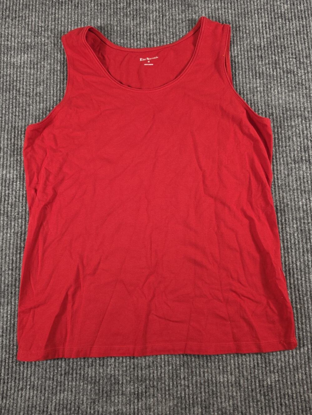 Kim Rogers Tank To Blouse T Shirt Red Sleeveless Suze Medium